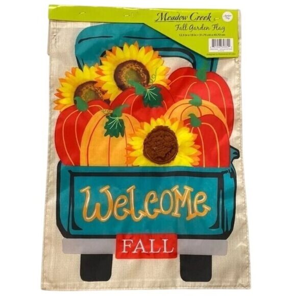 3 Garden Flags Bundle 12.5 x 18 Double Sided Welcome Spring Summer Fall - Picture 10 of 16